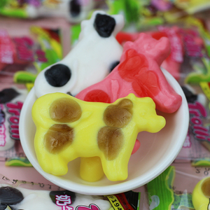 德国trolli口力奶牛橡皮糖60袋软糖整条装包邮8.5g可爱创意糖果