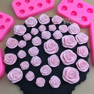 大小玫瑰花模具翻糖巧克力玫瑰花朵装饰工具DIY巧克力翻糖模具
