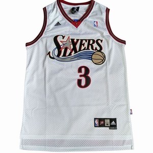 专柜正品阿迪达斯 nba76人队3号艾弗森球衣篮球服 sw版刺绣白色
