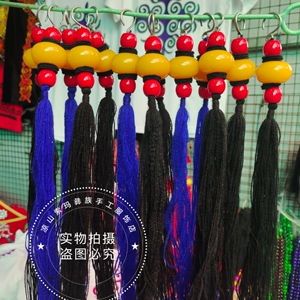 彝族男士耳环凉山彝族男士大黄珠耳环男士服装配饰装饰大小包邮