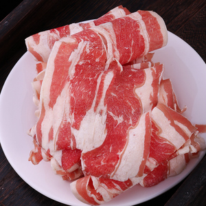 原切牛腹肉片4盒装 牛气冲天 顺丰包邮江浙 肥瘦相间牛肉卷火锅