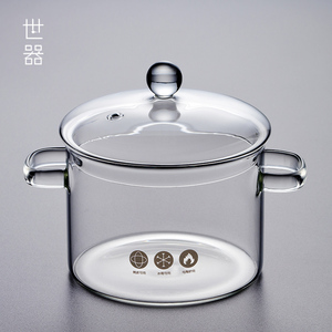 玻璃茶洗有盖大号特大洗茶杯器皿电陶炉家用耐高温带盖茶具玻璃锅