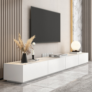 北欧白色电视柜茶几组合现代简约客厅极简小户型贝达落地电视机柜