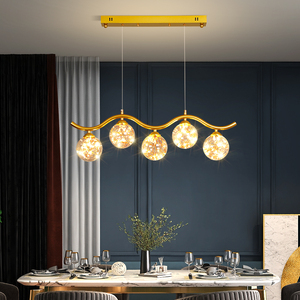 北欧家庭餐厅灯现代简约饭厅餐桌吧台轻奢创意个性led满天星吊灯