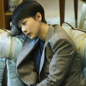 正品tuxee小欢喜海清童文洁明星同款小西装外套女格子西服休闲