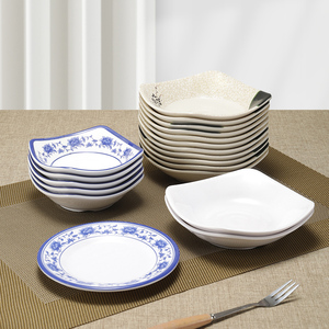 密胺餐具小碟子调味蘸料碟商用仿瓷快餐方形塑料小菜碟凉菜小吃碟