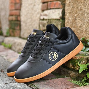 回力太极鞋男女真皮牛筋底练功鞋武术鞋网面透气太极拳鞋软底运动