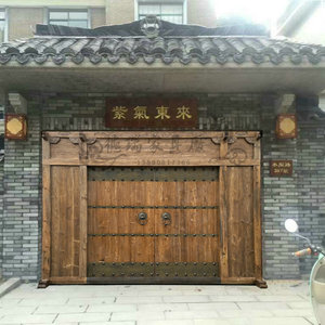 实木大门中式仿古乡村庭院古宅酒楼民宿别墅大门祠堂寺庙道观大门