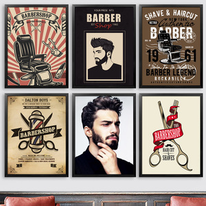油头发型理发店装饰画美发店壁画barbershop海报发廊挂画3人付款28