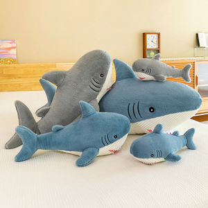 鲨鱼抱枕毛绒玩具抱睡娃娃鲸鱼公仔女生床上玩偶睡觉抱枕生日礼物