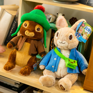 正版彼得兔peterrabbit比得兔本杰明莉莉小兔子毛绒玩具可爱抱枕