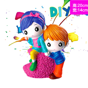 004人付款淘宝厂家直销石膏娃娃模具涂色白胚儿童手工diy彩绘上色大全