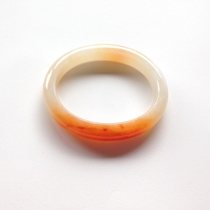 翡翠手镯 52.9冰糯种红翡贵妃手镯 天然缅甸翡翠玉镯子040208