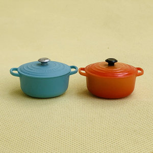 日版散货 仿真食玩 珐琅锅 le creuset 现货实用冰箱贴 玩具摆件