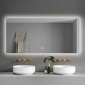 智能镜子触摸屏浴室镜子卫生间厕所化妆带led灯发光镜方形挂墙式