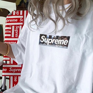 supreme米兰开业限定达芬奇最后的晚餐短袖t恤