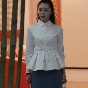 创业时代宋轶温迪杨颖同款纯色衬衫女时尚收腰显瘦职业装长袖衬衣