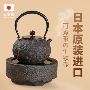 铁壶日本原装进口纯手工铸铁壶泡茶壶煮茶家用烧水壶电陶炉煮茶器