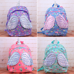 澳洲书包smiggle粉色尖角翅膀中号学生双肩背包幼儿园包