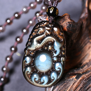 黑曜石吊坠如意