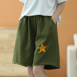 五角星牛仔短裤
