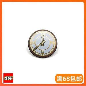 塑料lego 乐高 配件 21100 (6195246) 75902 棕金色 钟表 标识