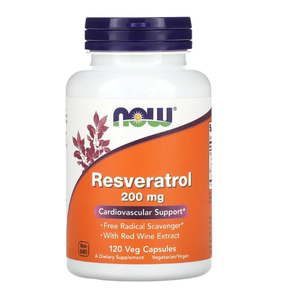 美国Now Foods 天然白藜芦醇 Resveratrol 心血管120粒素食胶囊