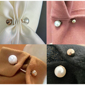 男女法式袖扣双头螺旋珍珠金属钮扣西装大衣袖口装饰螺丝可拆卸扣