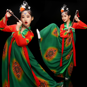 儿童古典舞演出服女童唐宫夜宴舞蹈服装古装汉服中国风民族舞大童