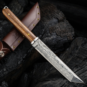 大马士革钢刀蒙族手把肉小刀锻造刀蒙古吃肉刀牛排刀藏族手扒肉刀