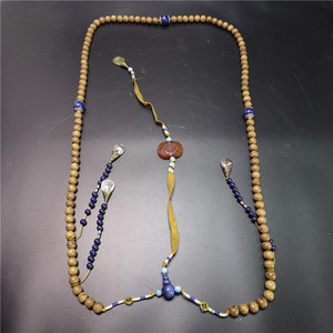 沉香朝珠108颗清代宫廷沉水香木佛珠念珠古代官员上朝配珠老古董