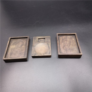 汝修堂盒子砚民国七年肖士初三件套端砚名家文玩摆件文房四宝古玩