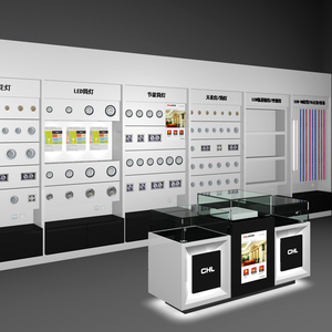 照明led中岛柜展示柜定做 门店展厅商照筒射灯具烤漆展柜展架定制