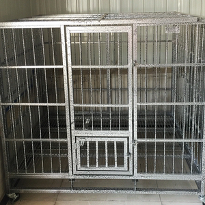 包邮150钢筋獒笼 高加索藏獒加粗狗笼子 特大超大型犬方管狗笼具