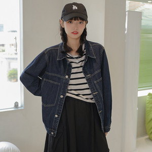 牛仔外套女大兜