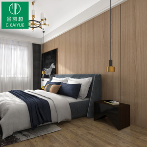 金凯越客厅卧室木饰面实木护墙板装饰板墙裙背景隐形门全屋定制