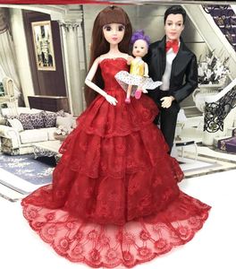 一家人王子公主礼服芭比娃娃男女情侣款男孩洋娃娃换装礼品幼儿园