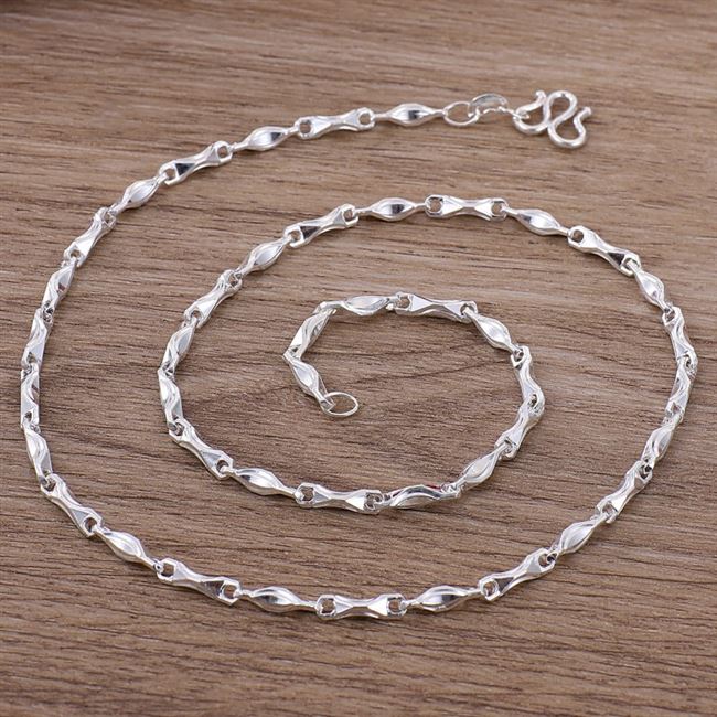 正品999纯银手工元宝链女潮流足银项链男实心锁骨链百搭情侣链子