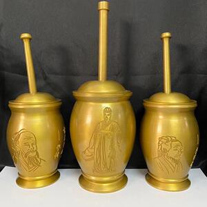 捣药罐纯铜黄铜杵子药盅擂钵臼缸研钵石臼铜盅带盖捣蒜泥器研磨器