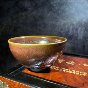 荣宝斋·坤金油滴建盏茶杯原矿铁胎手工主人杯茶器