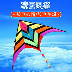 潍坊基林风筝微风易飞新款凌云成人初学者特大型高档伞布树脂杆
