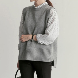 毛线背心女针织马甲