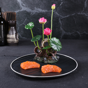 diydiy餐饮酒店摆盘装饰花刺身菜品盘饰花草点缀日式盘式装假花