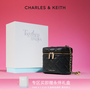 【母亲节礼物】CHARLES&KEITH夏女包CK2-80271114绗缝菱格小盒子