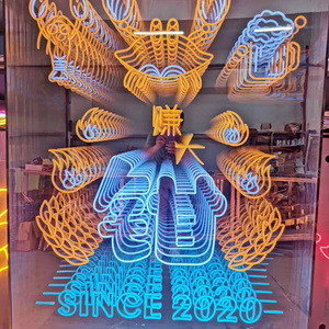 千层镜霓虹灯发光字led定制网红打卡造型装饰定做深渊隧道镜效果