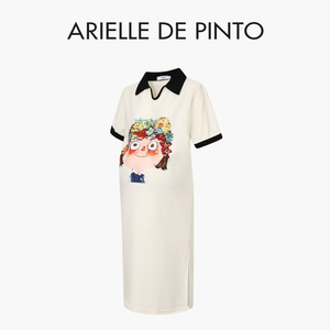 法国 ARIELLE DE PINTO孕妇装夏季时尚女孩印花短袖T恤短袖连衣裙