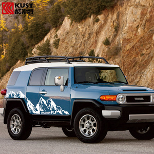 适用于丰田酷路泽拉花车贴 fj酷路泽个性改装车身装饰贴画雪山