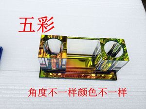 水晶话筒架麦克风支架KTV用品桌面无线话筒座水晶座咪唑台式摆件