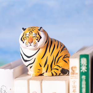 空想造物不二马大叔可爱卡通mini胖老虎手办模型盲盒生日礼物摆件