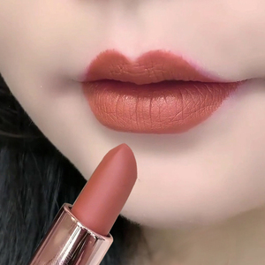 吃土色口红哑光不脱色